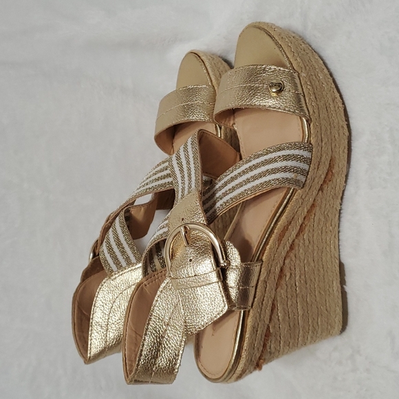 TOMMY HILFIGER Willow wedge sandal Size 7 Brown ( Ss10 ) - Picture 4 of 7